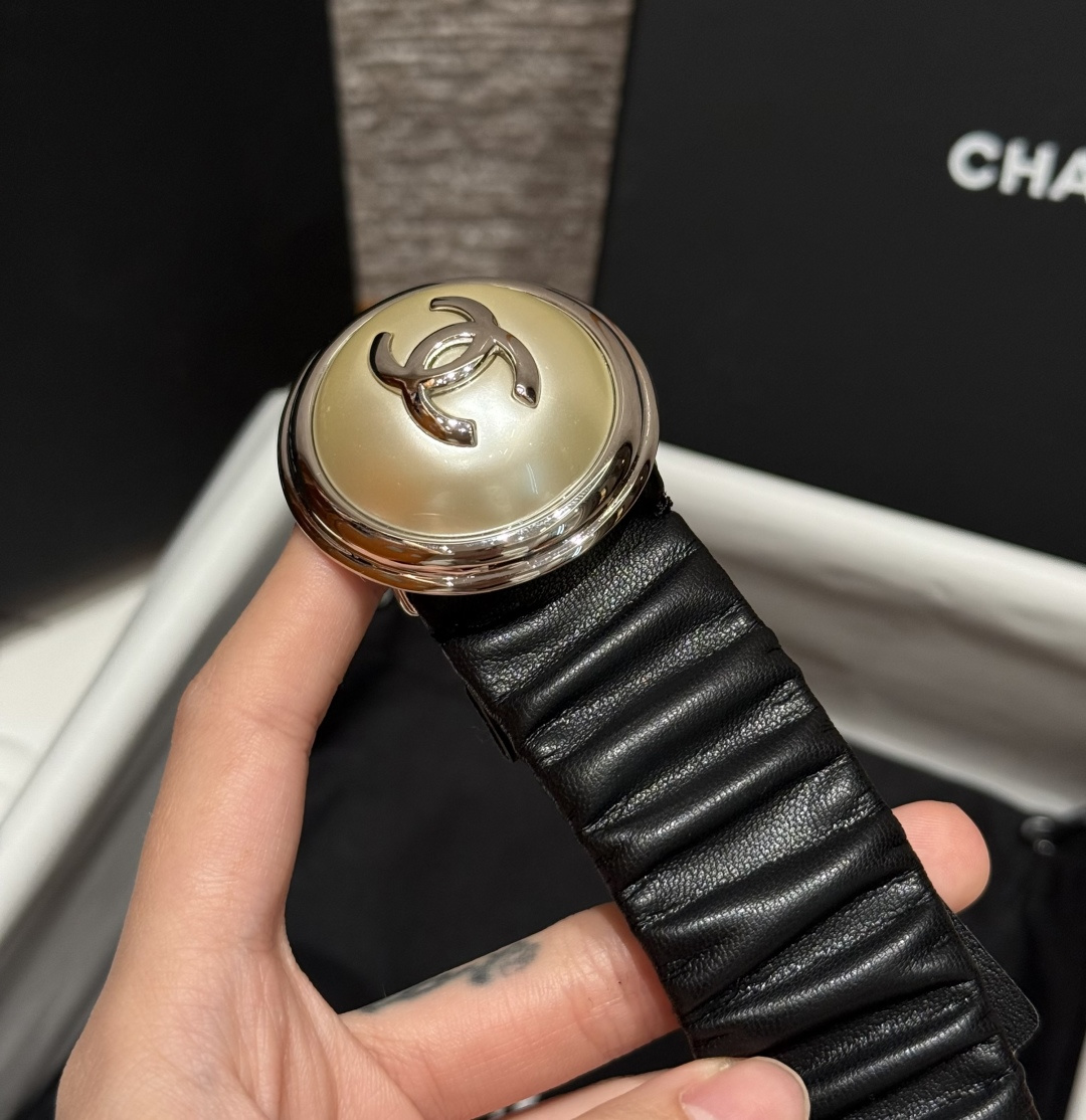 CHANEL 原單 女款 彈力雙C皮帶 經典高級感設計腰帶| 8 CHANEL 原單 女款 彈力雙C皮帶 經典高級感設計腰帶