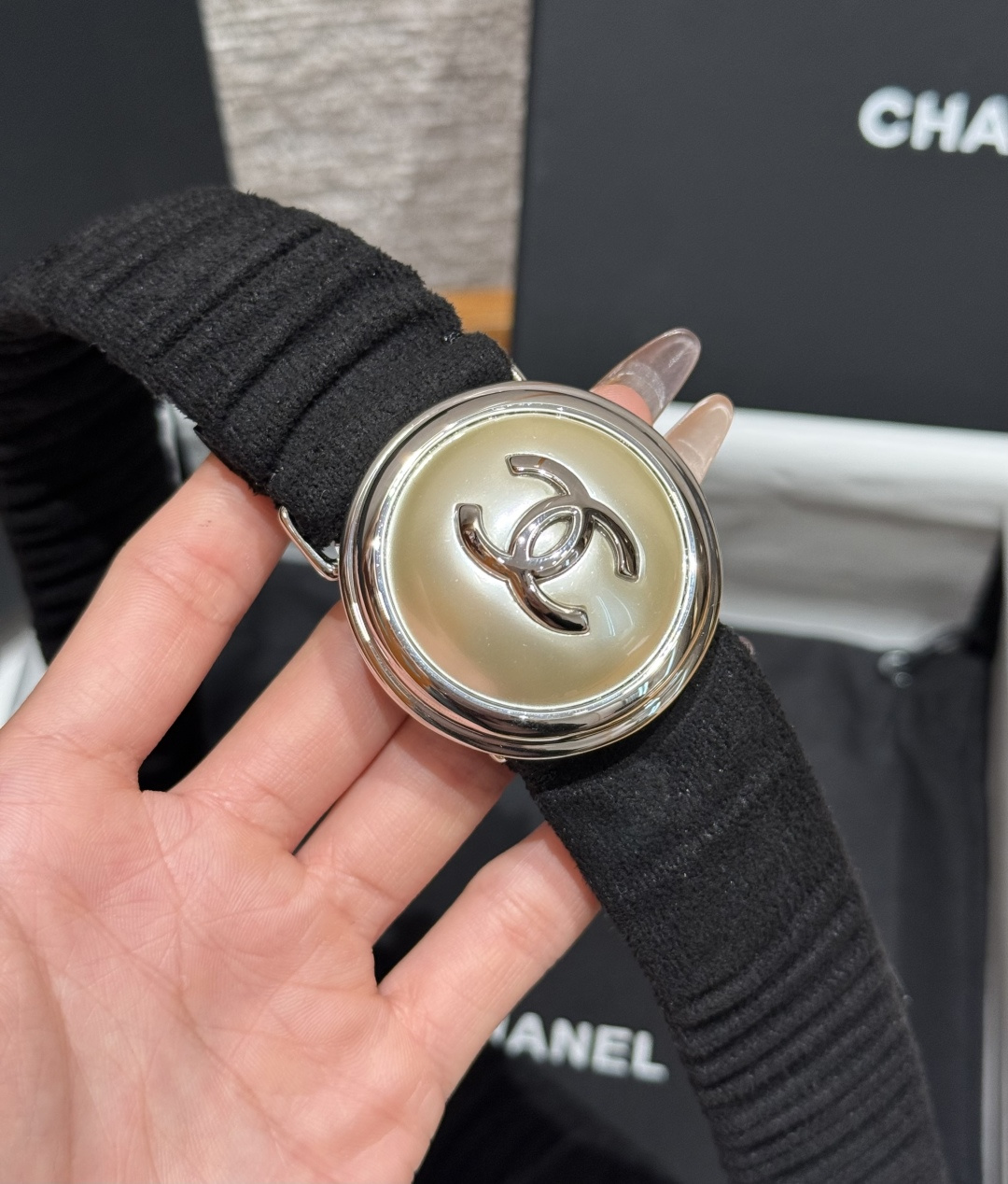 CHANEL 高仿 女款 黑色雙C彈力皮帶 時尚百搭腰帶| 9 CHANEL 高仿 女款 黑色雙C彈力皮帶 時尚百搭腰帶