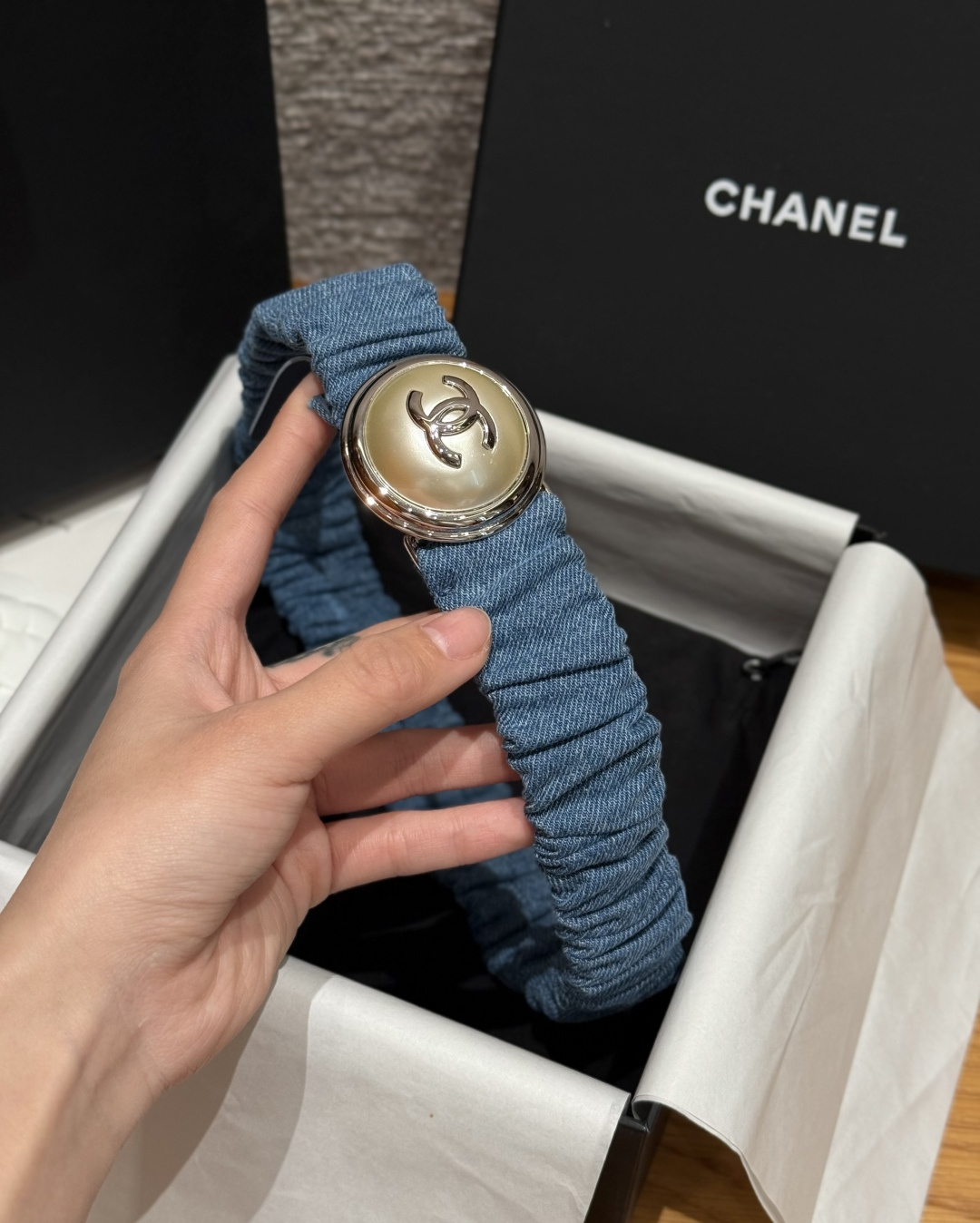 CHANEL A貨 女款 牛仔雙C彈力皮帶 時尚休閒腰帶| 12 CHANEL A貨 女款 牛仔雙C彈力皮帶 時尚休閒腰帶
