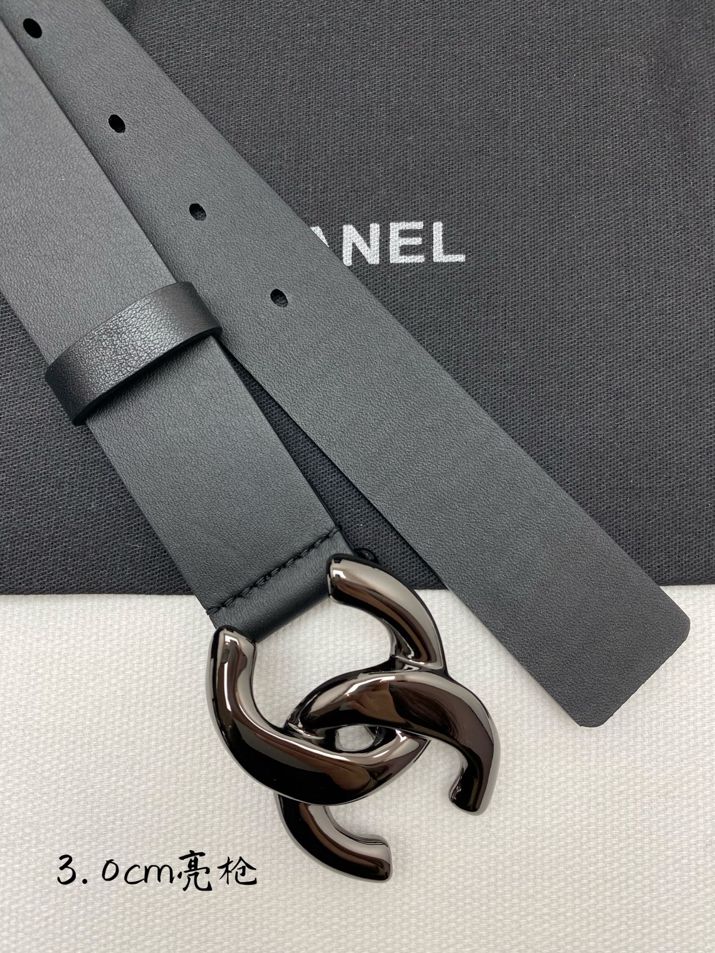 CHANEL 高仿女款 3.0cm雙C扣黑色牛皮腰帶 百搭時尚皮帶| 7 CHANEL 高仿女款 3.0cm雙C扣黑色牛皮腰帶 百搭時尚皮帶