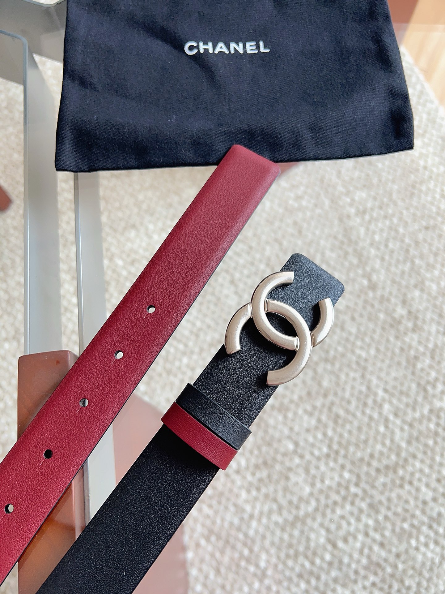 CHANEL 高仿 女款 雙C扣牛皮皮帶 高級感腰帶| 9 CHANEL 高仿 女款 雙C扣牛皮皮帶 高級感腰帶
