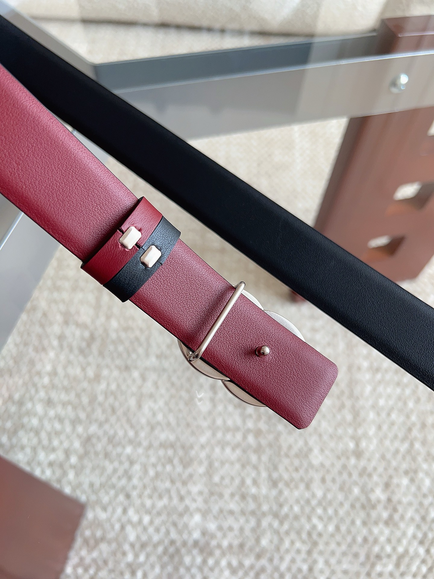 CHANEL 高仿 女款 雙C扣牛皮皮帶 高級感腰帶| 8 CHANEL 高仿 女款 雙C扣牛皮皮帶 高級感腰帶