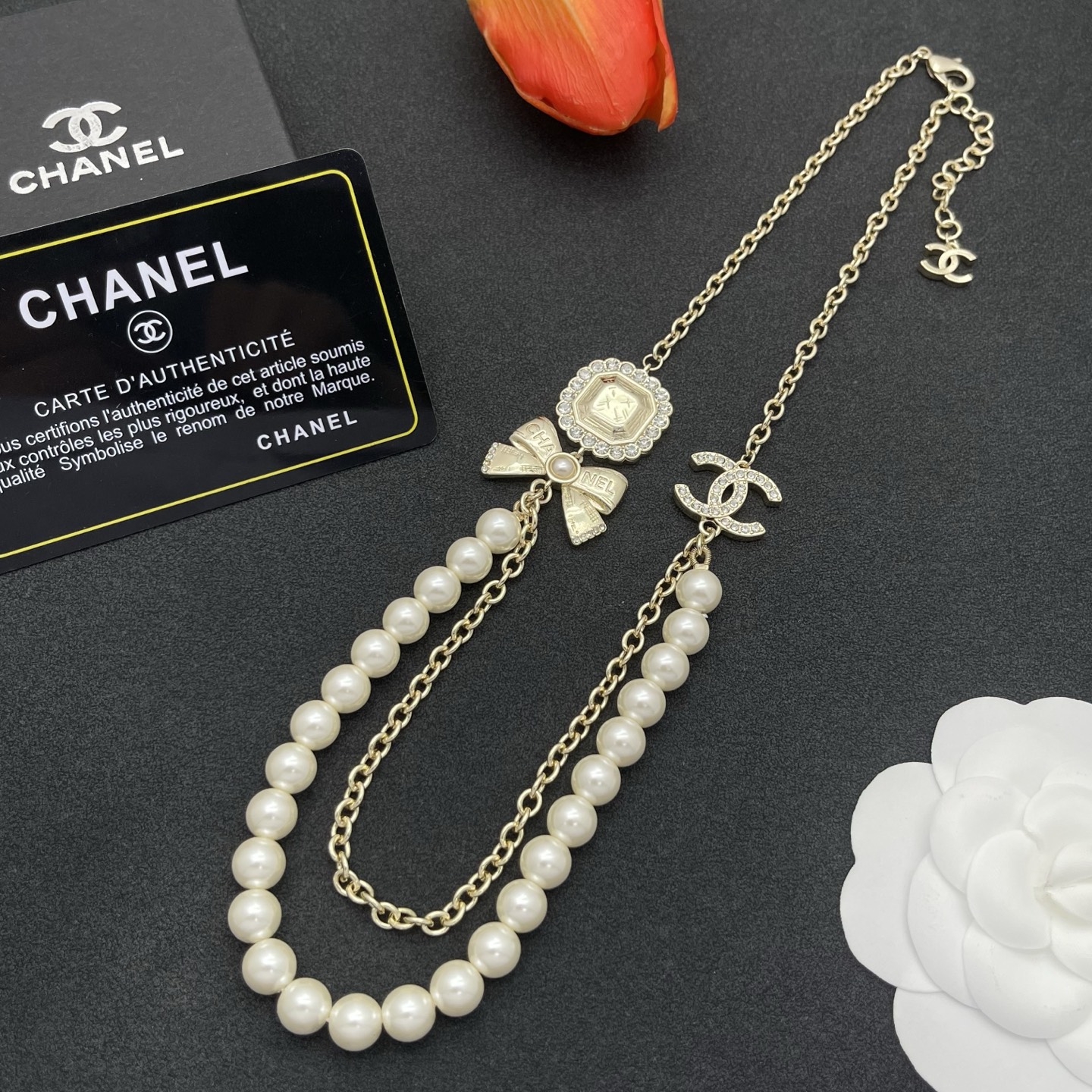 Chanel 蝴蝶結珍珠項鍊 原單 女款 金色立體蝴蝶結設計 氣質甜美精品風| 12 Chanel 蝴蝶結珍珠項鍊 原單 女款 金色立體蝴蝶結設計 氣質甜美精品風