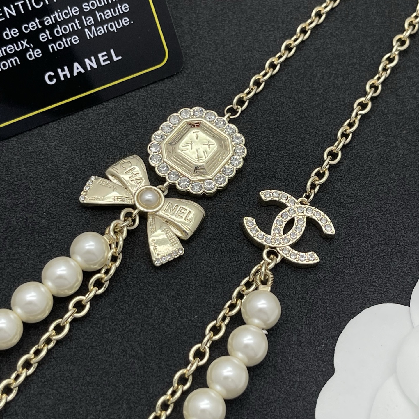 Chanel 蝴蝶結珍珠項鍊 原單 女款 金色立體蝴蝶結設計 氣質甜美精品風| 11 Chanel 蝴蝶結珍珠項鍊 原單 女款 金色立體蝴蝶結設計 氣質甜美精品風
