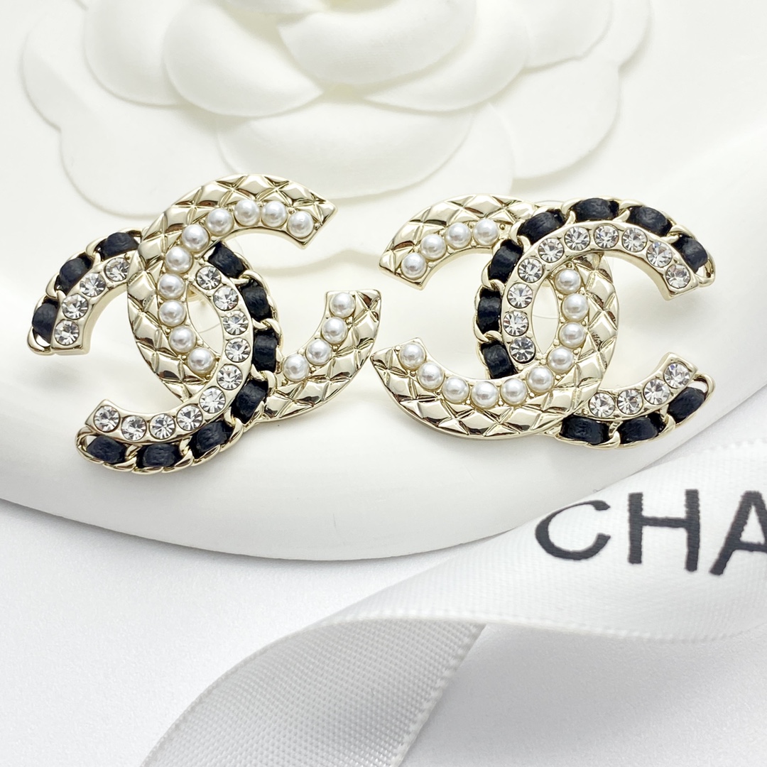 Chanel 高仿 女款 雙C珍珠編織耳環 高級復古風| 8 Chanel 高仿 女款 雙C珍珠編織耳環 高級復古風