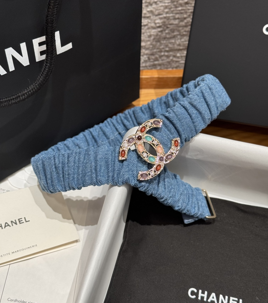 Chanel牛仔彩寶雙C扣女士腰帶 高仿小香風時尚皮帶| 13 Chanel牛仔彩寶雙C扣女士腰帶 高仿小香風時尚皮帶