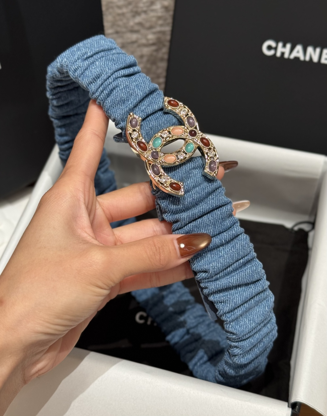 Chanel牛仔彩寶雙C扣女士腰帶 高仿小香風時尚皮帶| 12 Chanel牛仔彩寶雙C扣女士腰帶 高仿小香風時尚皮帶