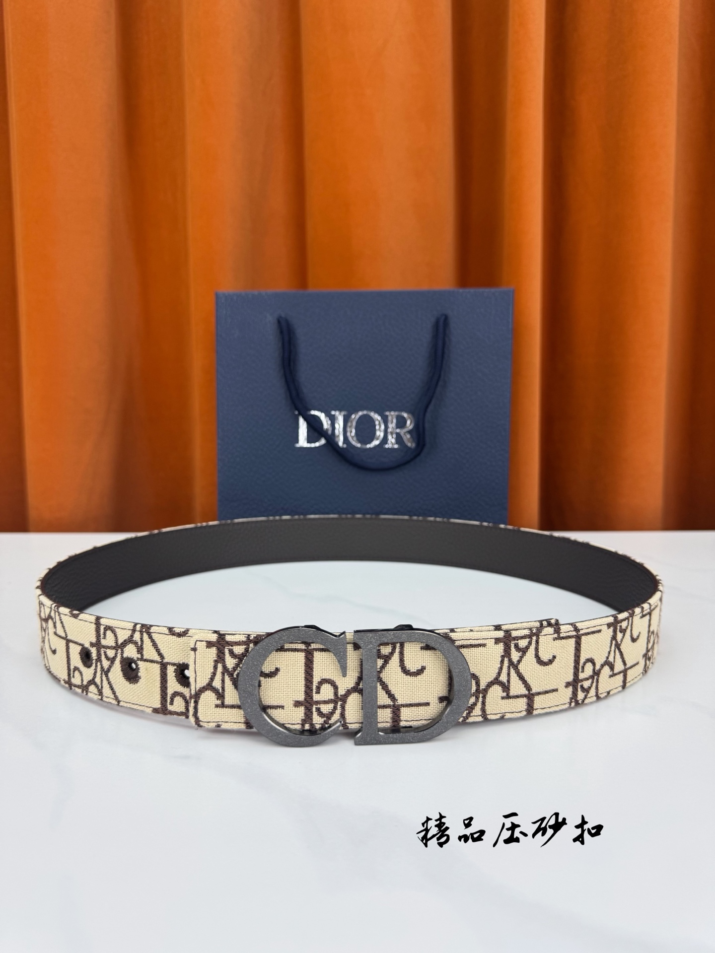 Dior 高仿 男款 CD老花帆布皮帶 經典Logo扣頭 百搭商務風| 12 Dior 高仿 男款 CD老花帆布皮帶 經典Logo扣頭 百搭商務風