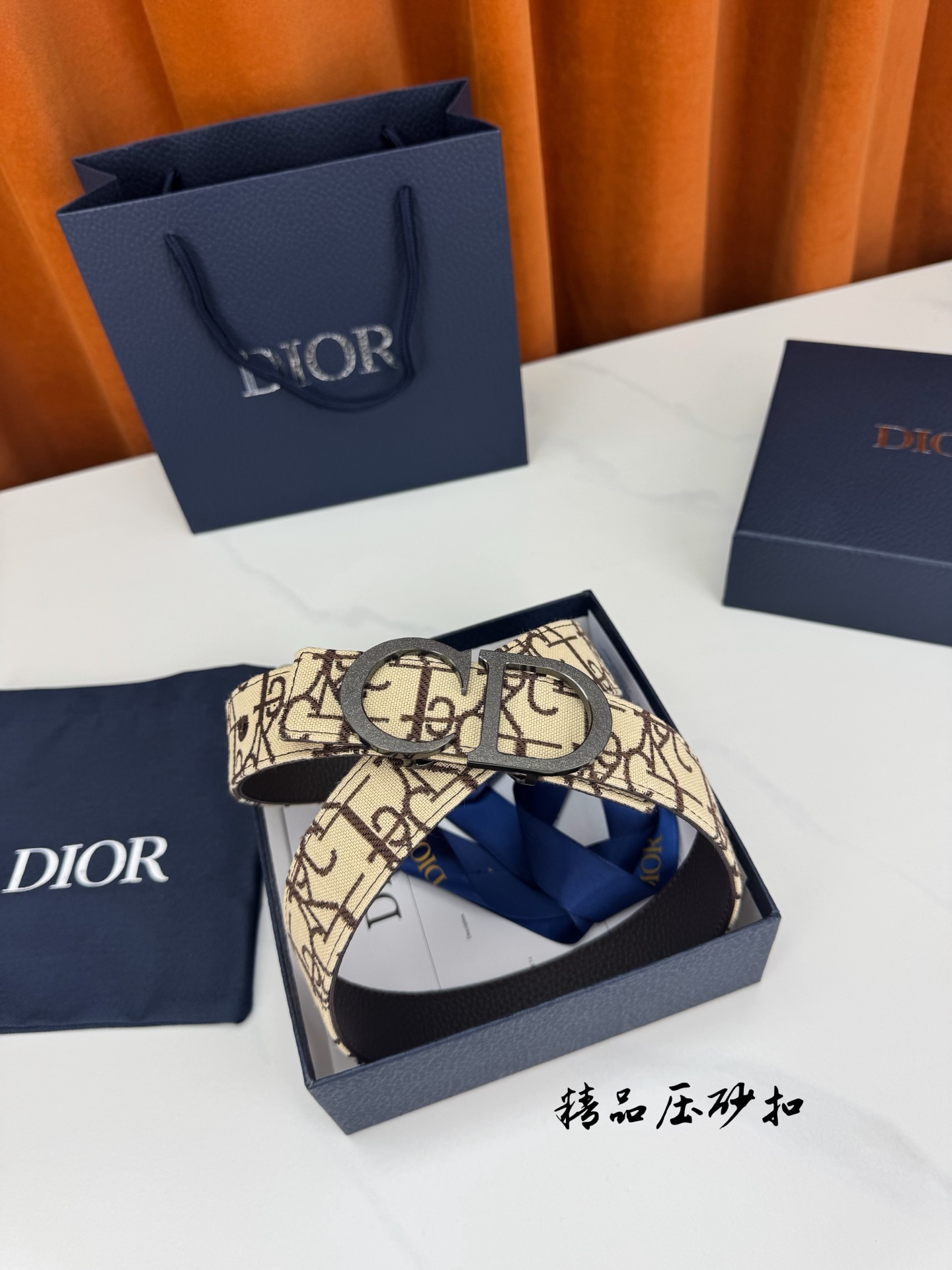 Dior 高仿 男款 CD老花帆布皮帶 經典Logo扣頭 百搭商務風| 7 Dior 高仿 男款 CD老花帆布皮帶 經典Logo扣頭 百搭商務風