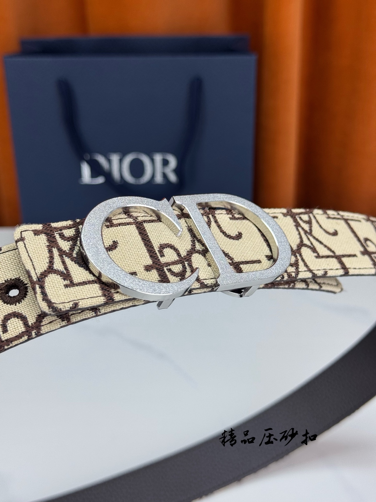 Dior 原單 男款 CD老花腰帶 銀色扣頭 經典精品腰帶| 10 Dior 原單 男款 CD老花腰帶 銀色扣頭 經典精品腰帶