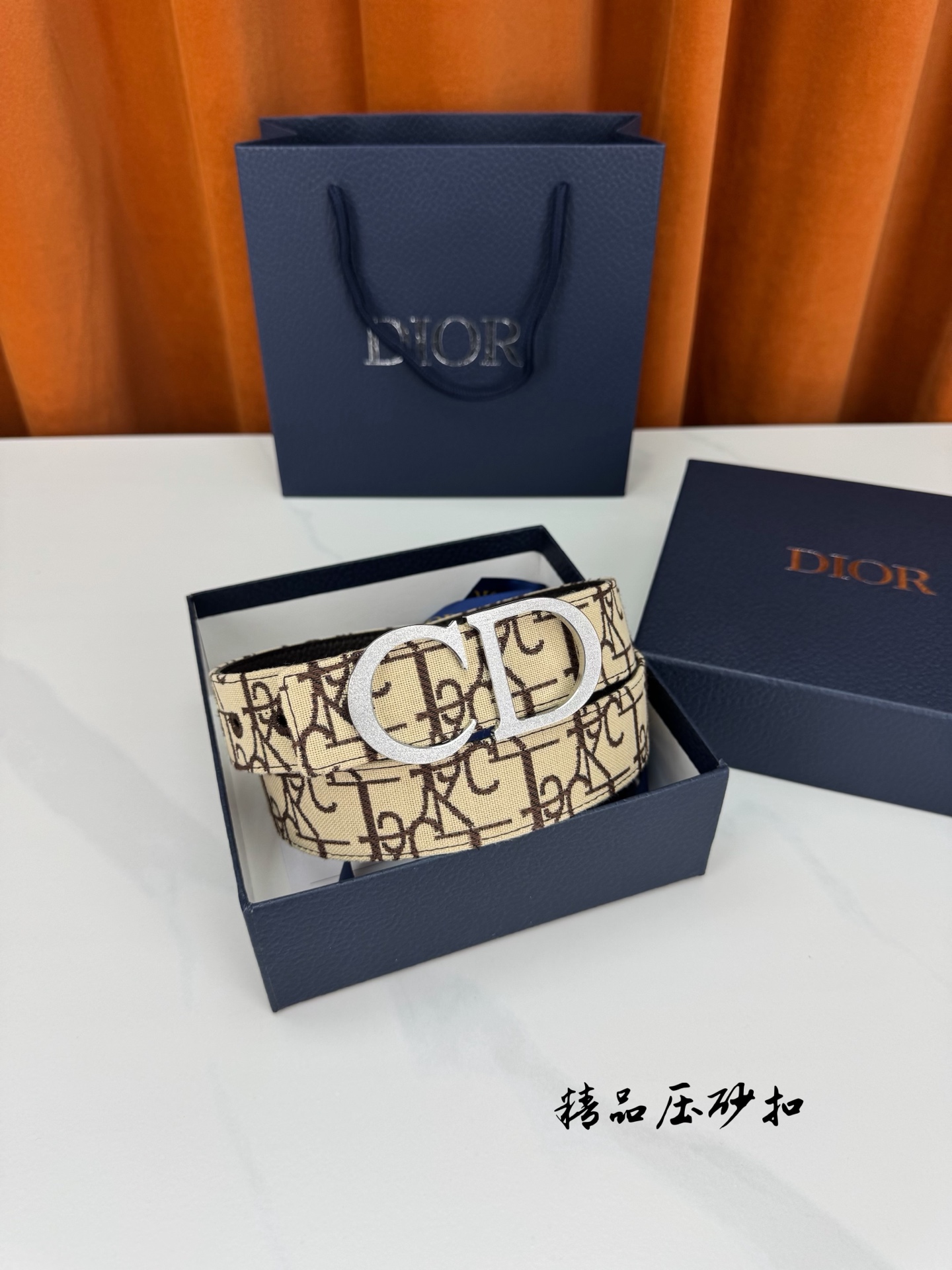 Dior 原單 男款 CD老花腰帶 銀色扣頭 經典精品腰帶| 7 Dior 原單 男款 CD老花腰帶 銀色扣頭 經典精品腰帶