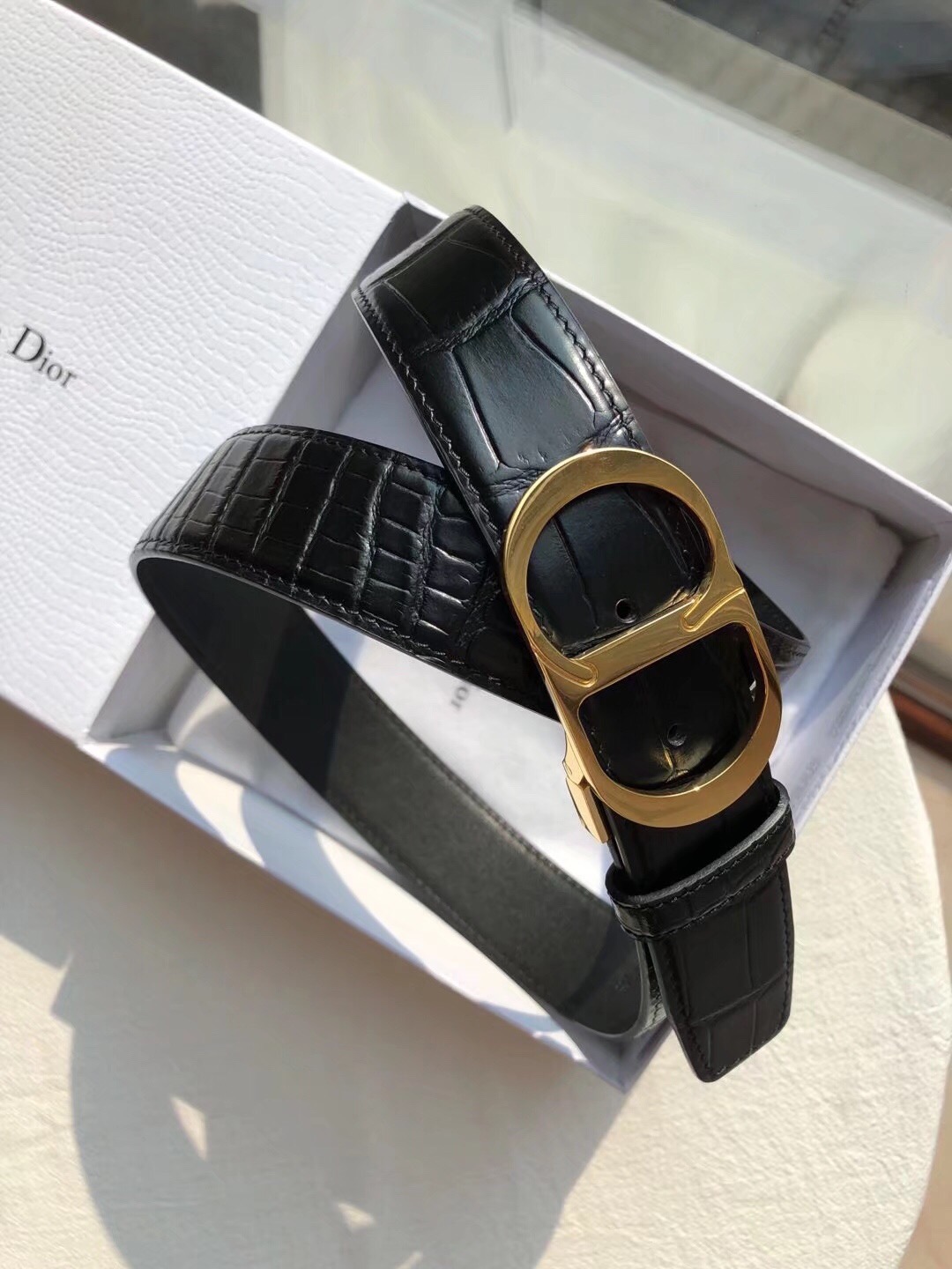 Dior A貨 男款 CD老花皮帶 黑銀扣設計 精品百搭腰帶| 8 Dior A貨 男款 CD老花皮帶 黑銀扣設計 精品百搭腰帶