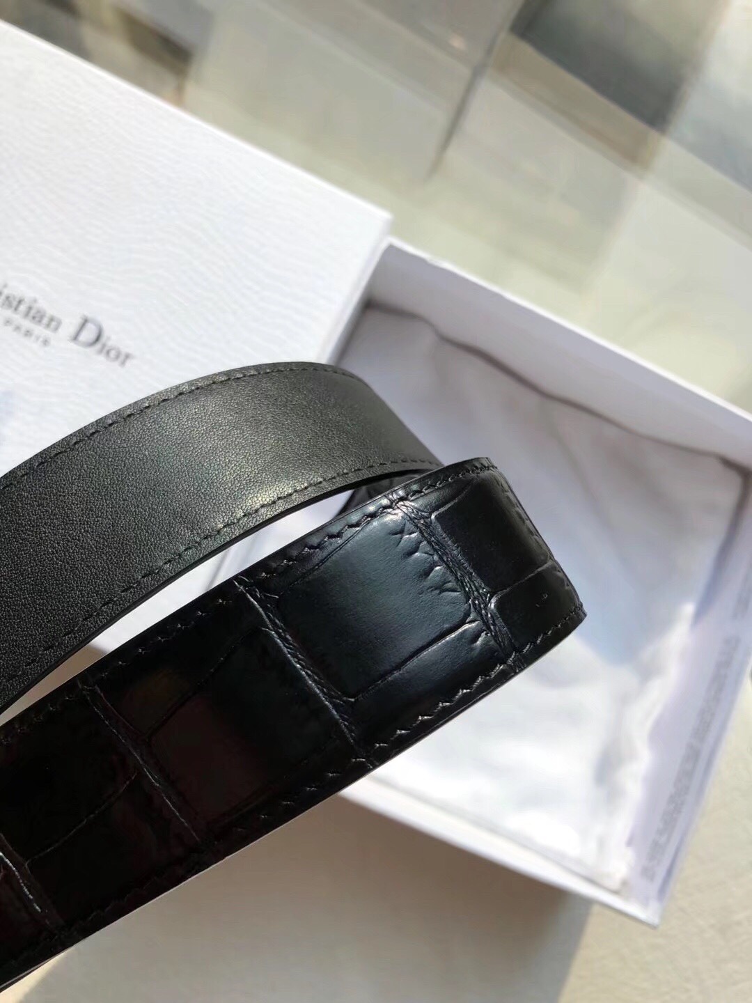 Dior A貨 男款 CD老花皮帶 黑銀扣設計 精品百搭腰帶| 7 Dior A貨 男款 CD老花皮帶 黑銀扣設計 精品百搭腰帶