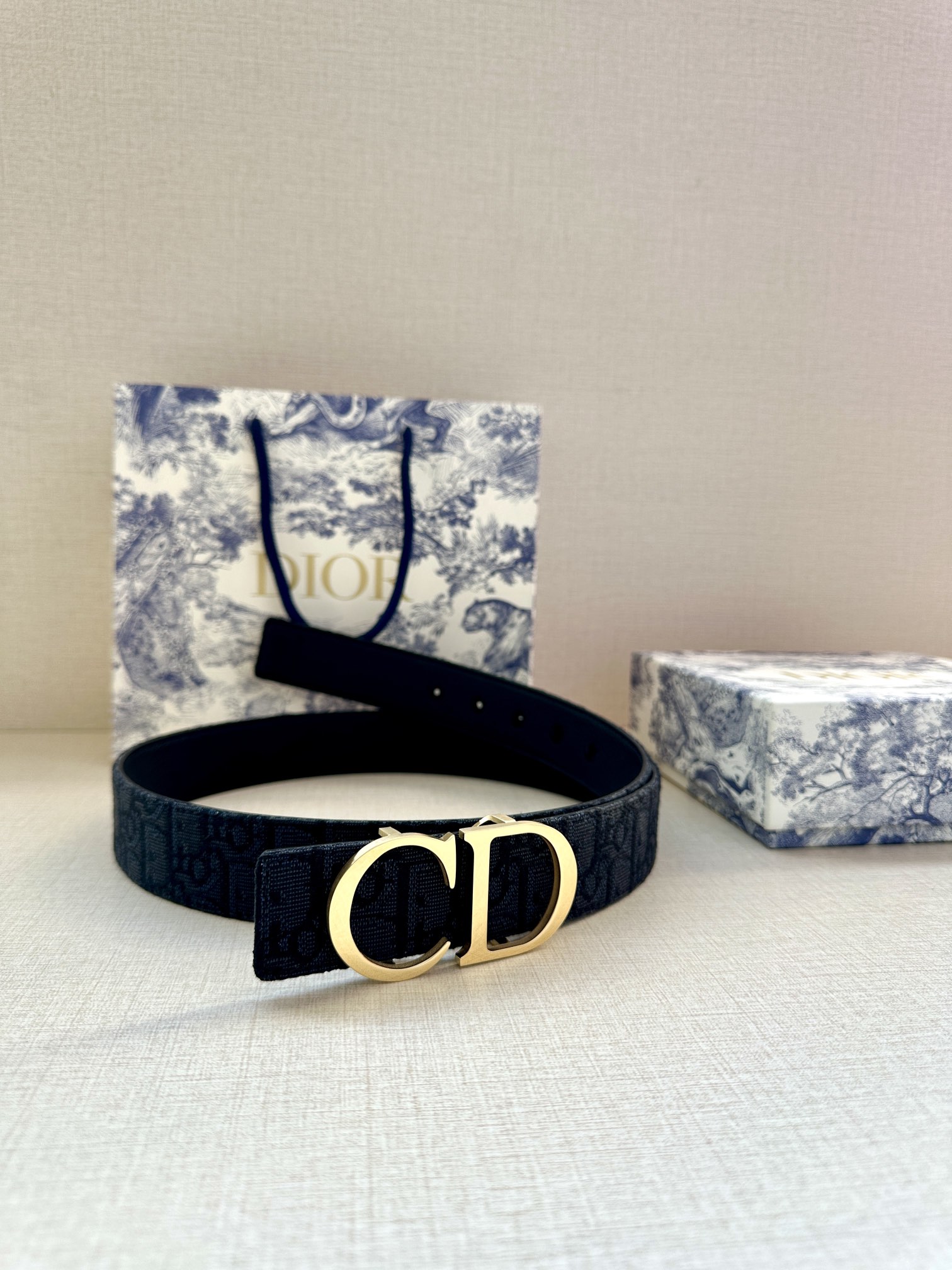 Dior 原單 男款 Oblique老花帆布皮帶 金色CD扣 精品商務款| 11 Dior 原單 男款 Oblique老花帆布皮帶 金色CD扣 精品商務款