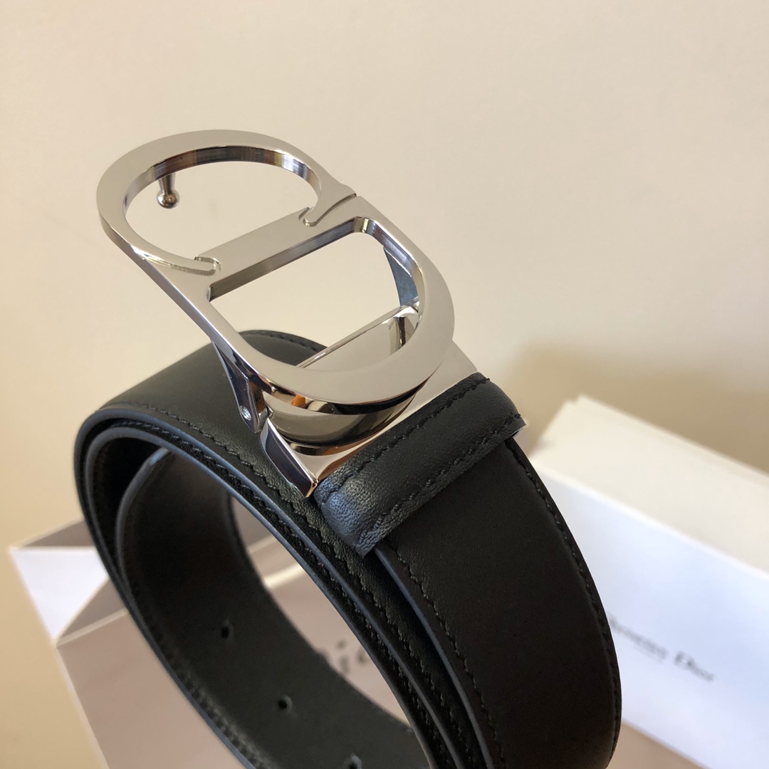 Dior 高仿 男款 Oblique老花帆布皮帶 黑色CD扣 潮流百搭款| 6 Dior 高仿 男款 Oblique老花帆布皮帶 黑色CD扣 潮流百搭款