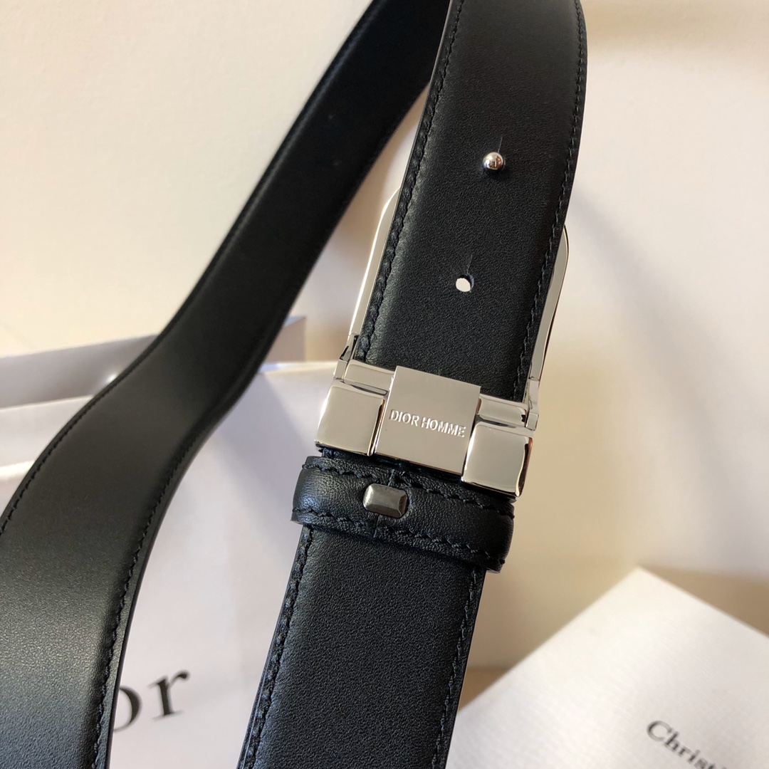 Dior 高仿 男款 Oblique老花帆布皮帶 黑色CD扣 潮流百搭款| 11 Dior 高仿 男款 Oblique老花帆布皮帶 黑色CD扣 潮流百搭款