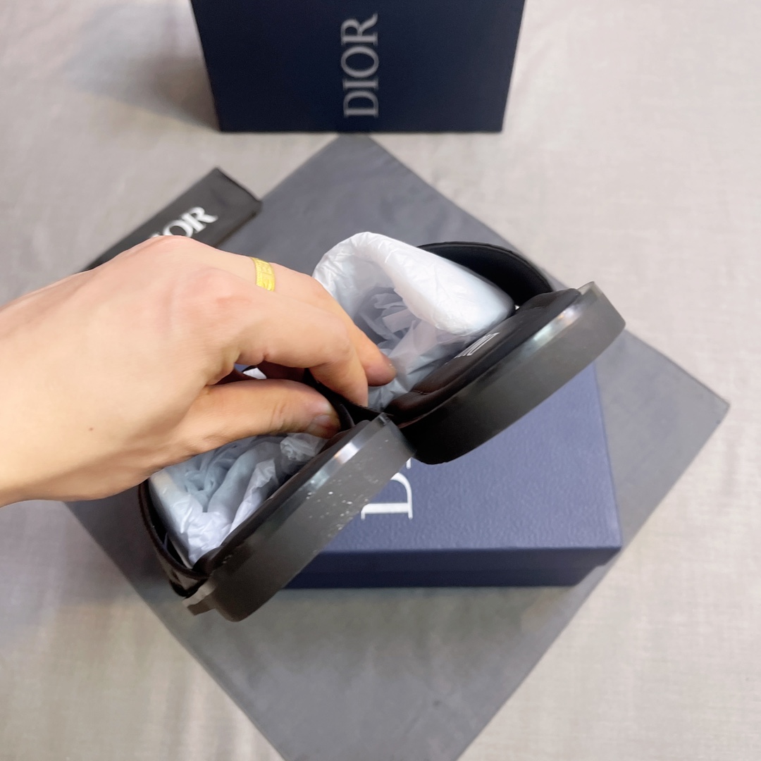 Dior 一比一 男款 交叉設計拖鞋 經典老花時尚款| 7 Dior 一比一 男款 交叉設計拖鞋 經典老花時尚款