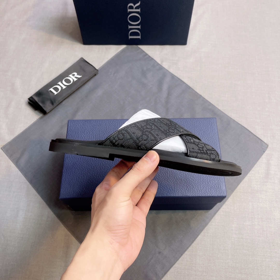 Dior A貨 男款 Oblique拖鞋 經典提花休閒款| 11 Dior A貨 男款 Oblique拖鞋 經典提花休閒款