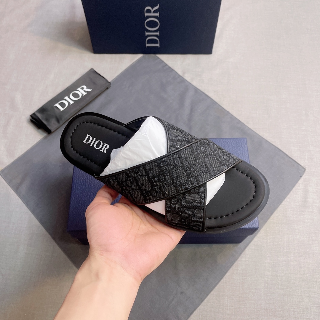 Dior A貨 男款 Oblique拖鞋 經典提花休閒款| 10 Dior A貨 男款 Oblique拖鞋 經典提花休閒款