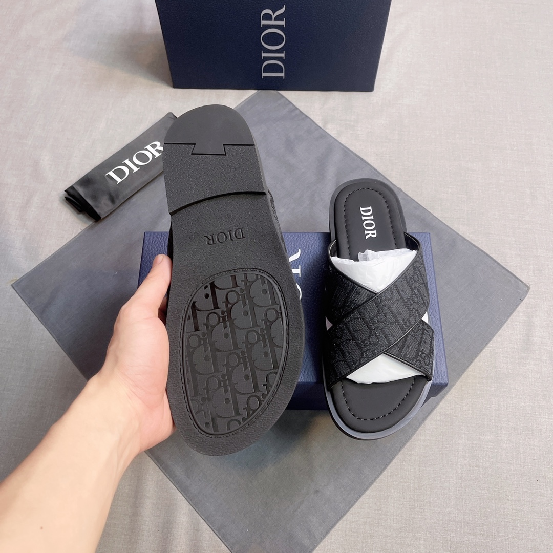 Dior A貨 男款 Oblique拖鞋 經典提花休閒款| 8 Dior A貨 男款 Oblique拖鞋 經典提花休閒款