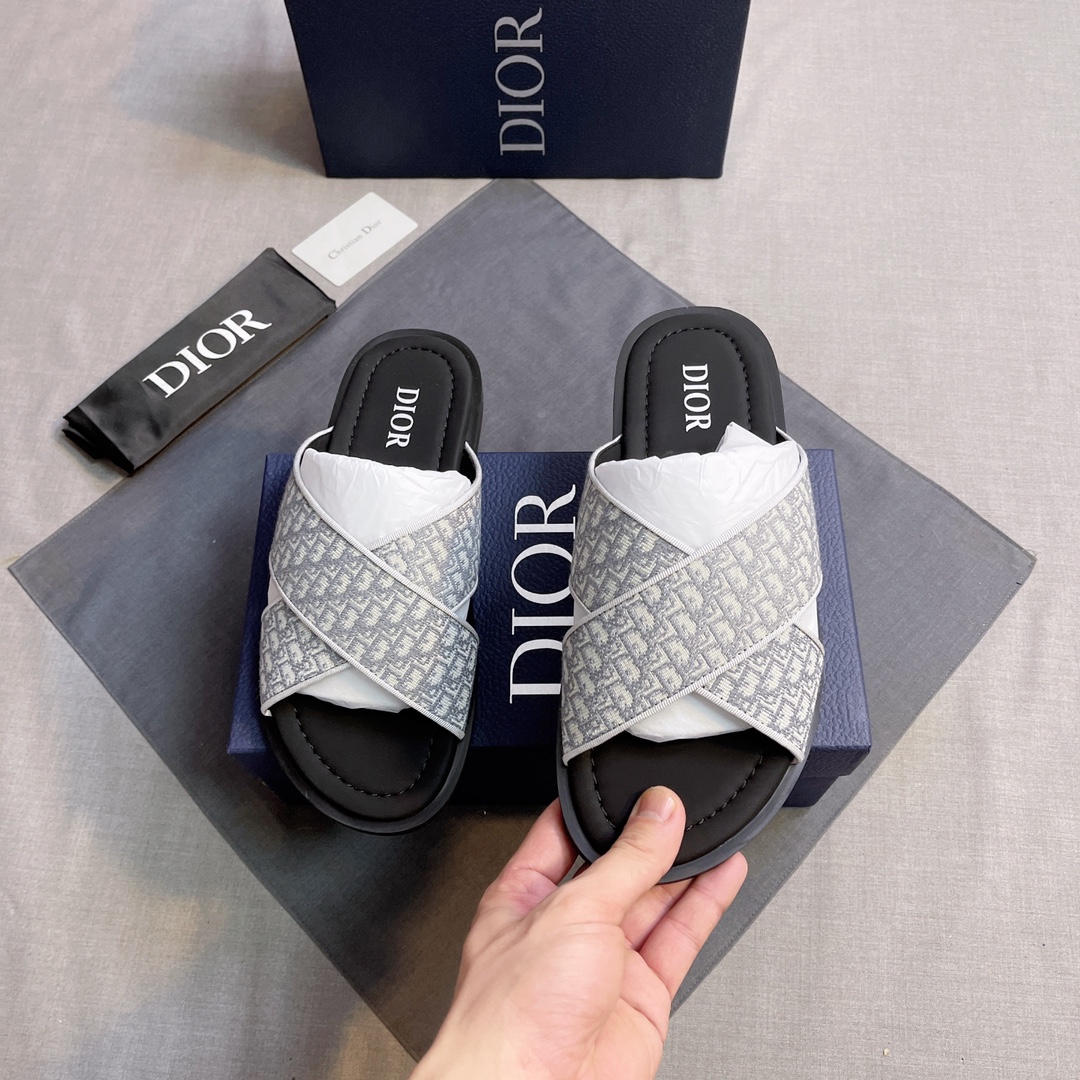 Dior 高仿 男款 Oblique交叉拖鞋 百搭休閒款| 12 Dior 高仿 男款 Oblique交叉拖鞋 百搭休閒款