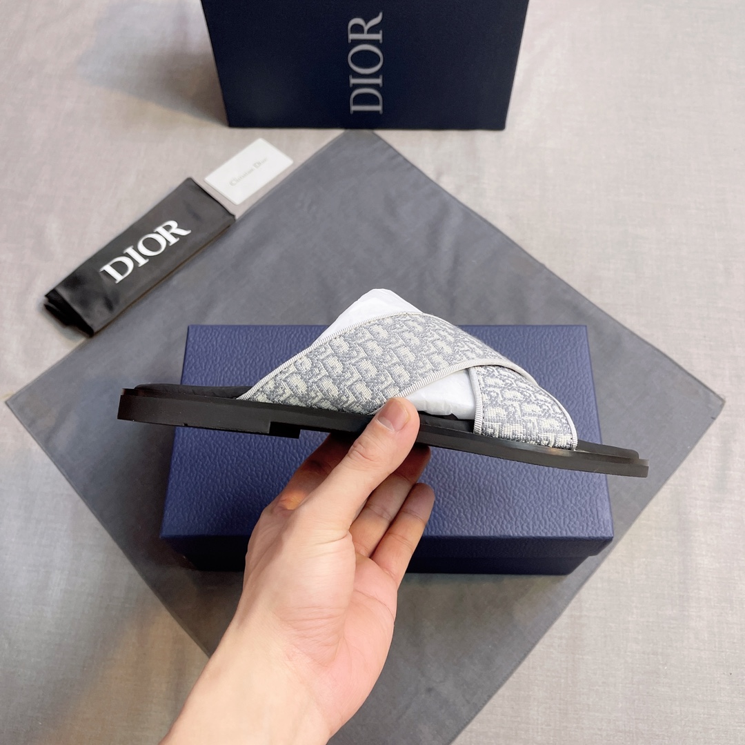 Dior 高仿 男款 Oblique交叉拖鞋 百搭休閒款| 11 Dior 高仿 男款 Oblique交叉拖鞋 百搭休閒款
