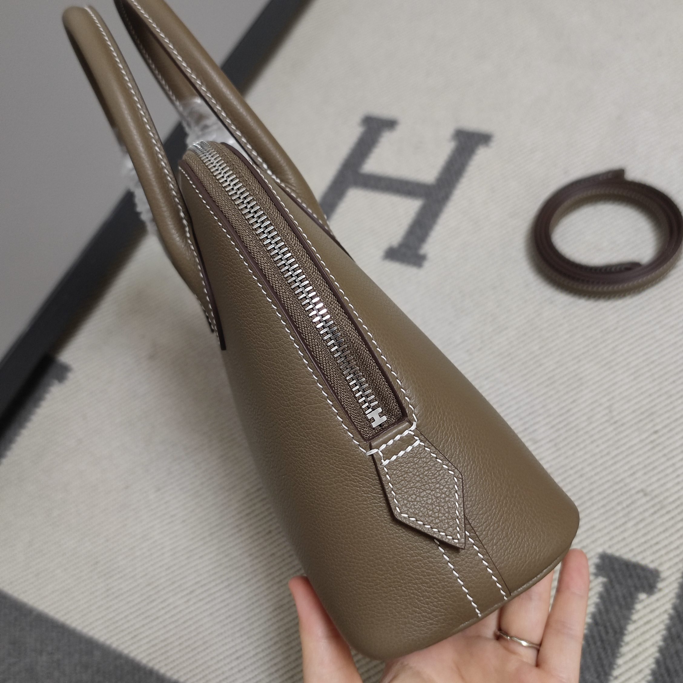 Hermes A貨 女款 Bolide 手提包 大象灰簡約通勤款| 10 Hermes A貨 女款 Bolide 手提包 大象灰簡約通勤款