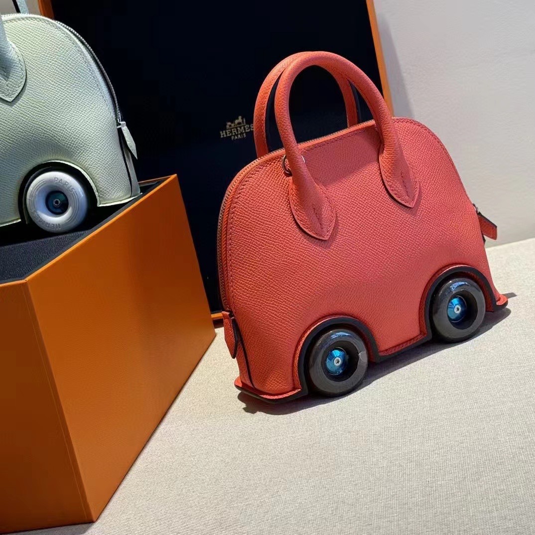 Hermes 高仿 女款 小汽車造型手提包 橘色可愛款| 12 Hermes 高仿 女款 小汽車造型手提包 橘色可愛款