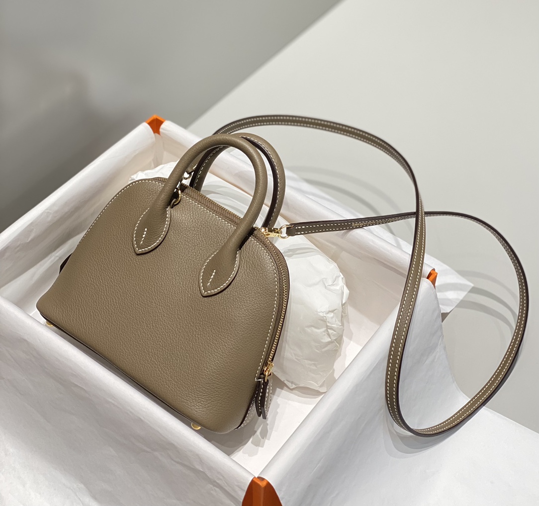 Hermes 高仿 女款 Bolide 手提斜背包 大象灰經典通勤款| 13 Hermes 高仿 女款 Bolide 手提斜背包 大象灰經典通勤款