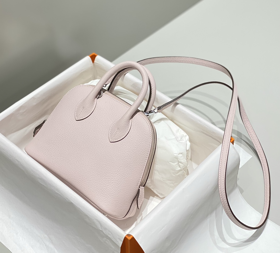 Hermes 高仿 女款 Bolide 手提斜背包 櫻花粉氣質款| 13 Hermes 高仿 女款 Bolide 手提斜背包 櫻花粉氣質款