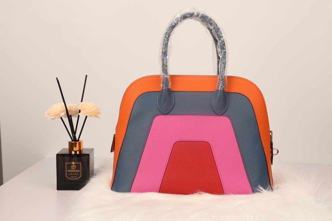 Hermes 高仿 女款 Bolide 拼色手提包 設計師風潮流款| 7 Hermes 高仿 女款 Bolide 拼色手提包 設計師風潮流款
