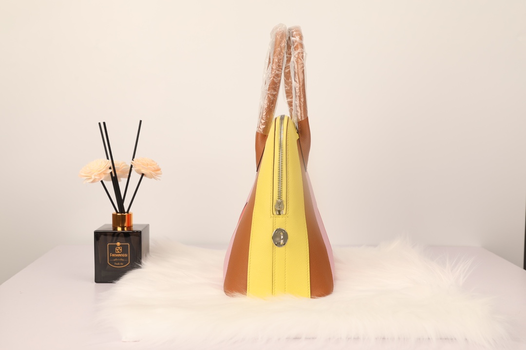 Hermes 高仿 女款 Bolide 拼色手提包 彩虹設計款| 7 Hermes 高仿 女款 Bolide 拼色手提包 彩虹設計款