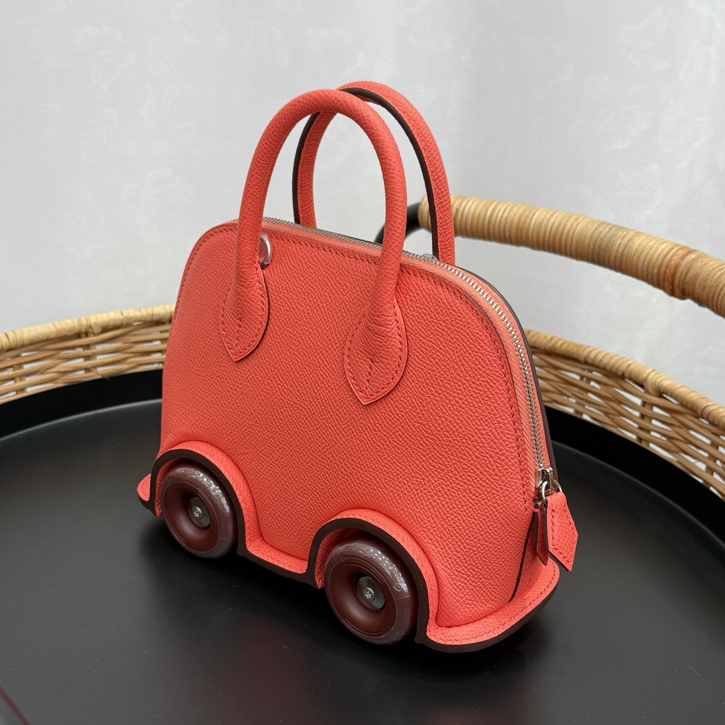 Hermes 高仿 女款 Mini Bolide 小車包 珊瑚紅潮流款| 14 Hermes 高仿 女款 Mini Bolide 小車包 珊瑚紅潮流款