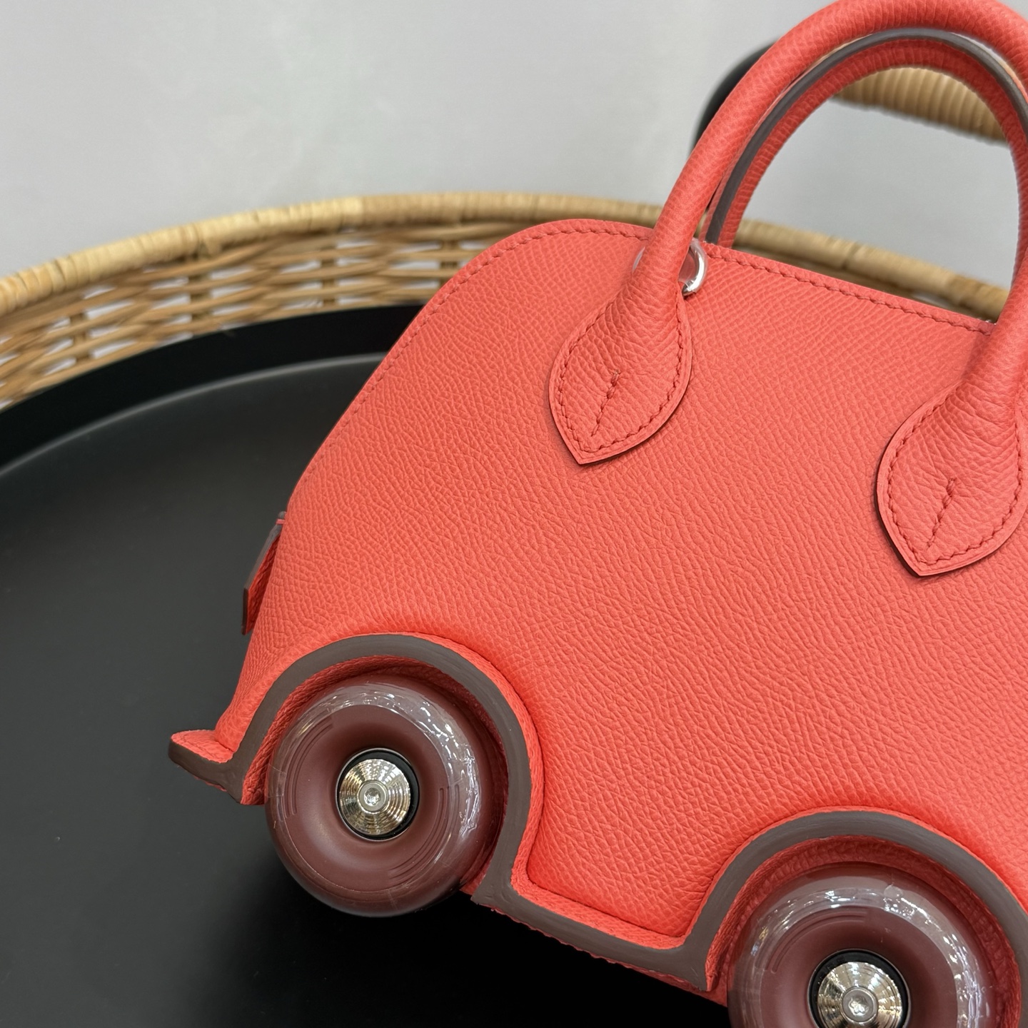 Hermes 高仿 女款 Mini Bolide 小車包 珊瑚紅潮流款| 11 Hermes 高仿 女款 Mini Bolide 小車包 珊瑚紅潮流款