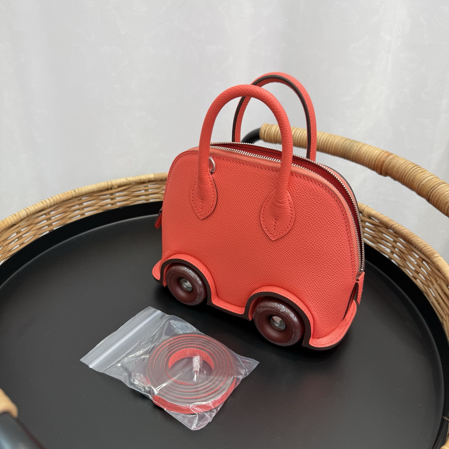 Hermes 高仿 女款 Mini Bolide 小車包 珊瑚紅潮流款| 9 Hermes 高仿 女款 Mini Bolide 小車包 珊瑚紅潮流款