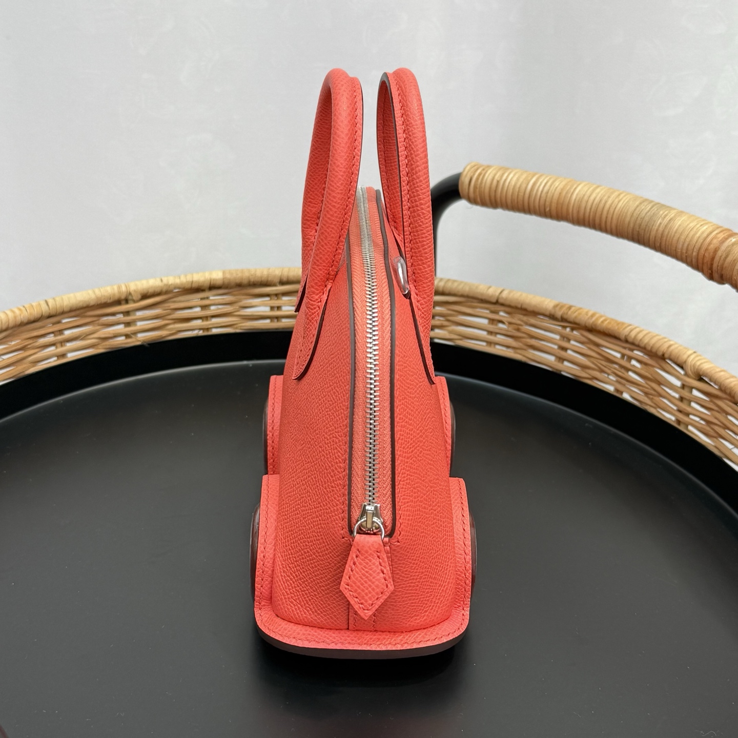 Hermes 高仿 女款 Mini Bolide 小車包 珊瑚紅潮流款| 7 Hermes 高仿 女款 Mini Bolide 小車包 珊瑚紅潮流款