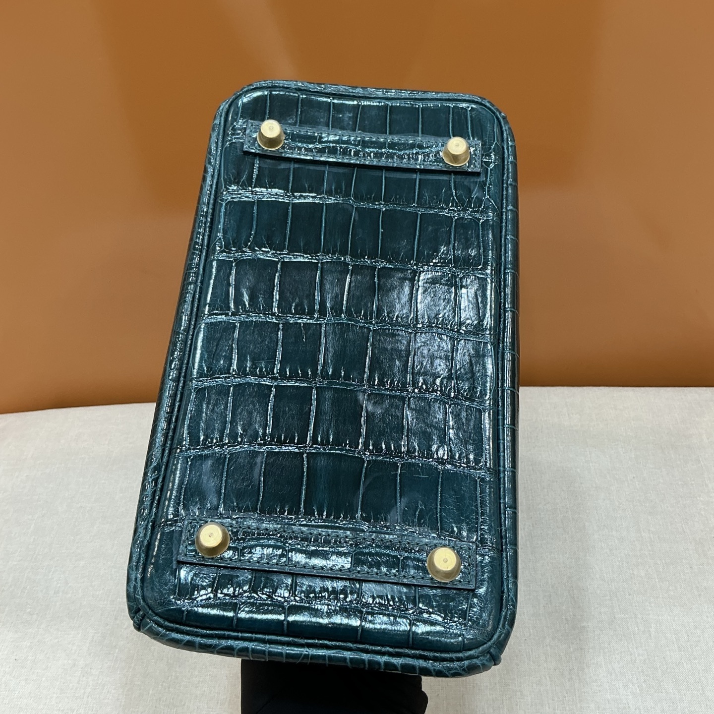 Hermes 一比一 女款 Birkin 鱷魚紋手提包 深綠奢華款| 14 Hermes 一比一 女款 Birkin 鱷魚紋手提包 深綠奢華款