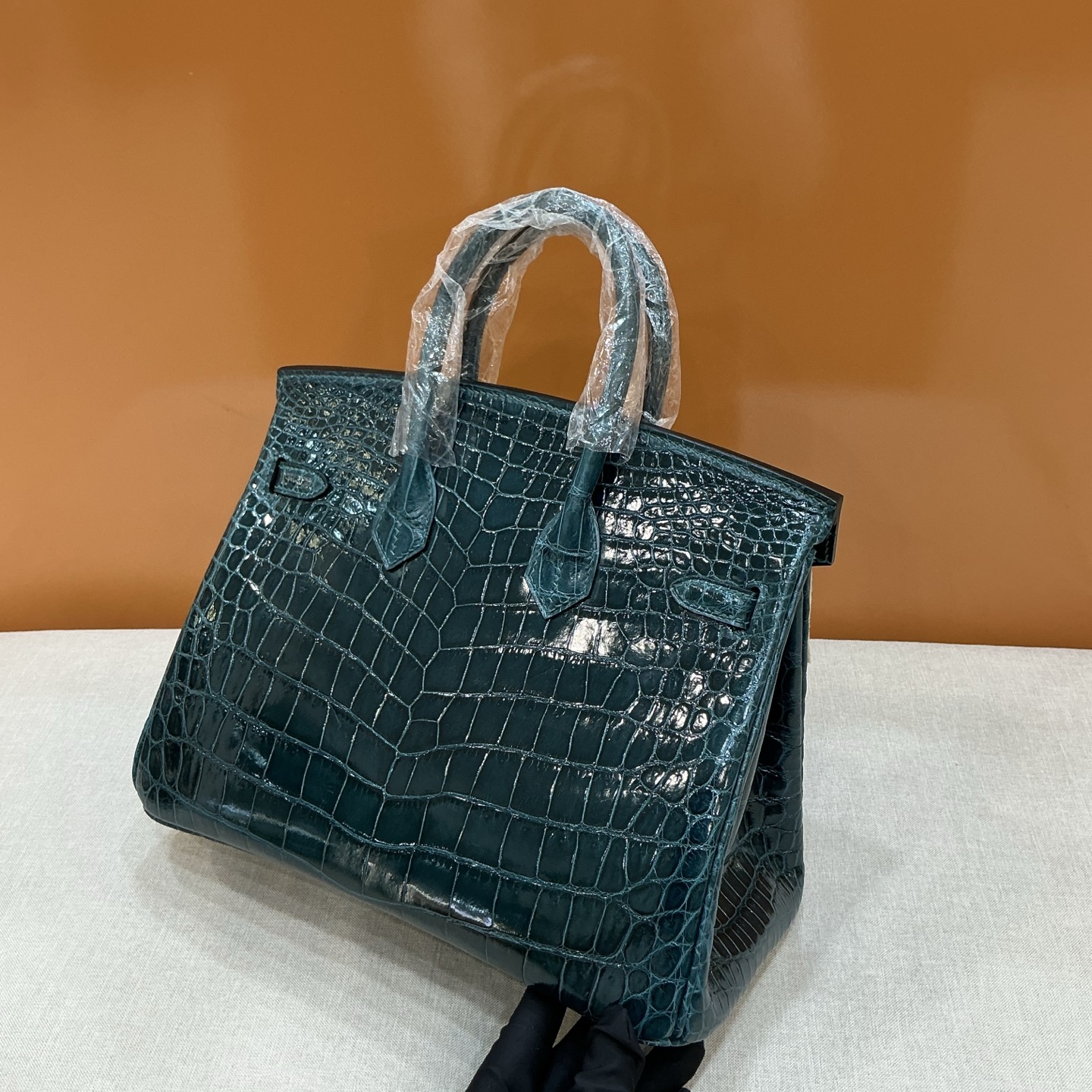 Hermes 一比一 女款 Birkin 鱷魚紋手提包 深綠奢華款| 13 Hermes 一比一 女款 Birkin 鱷魚紋手提包 深綠奢華款