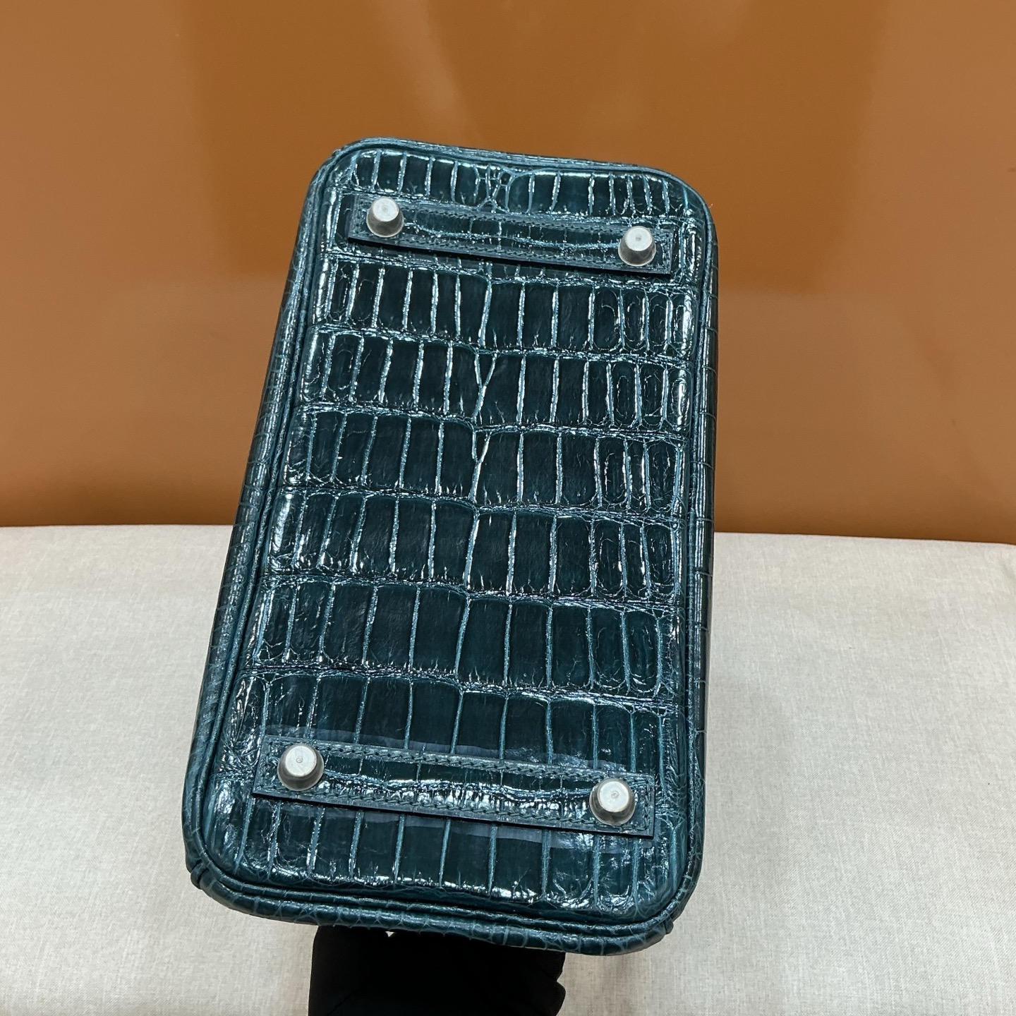 Hermes 一比一 女款 Birkin 鱷魚紋手提包 深綠奢華款| 10 Hermes 一比一 女款 Birkin 鱷魚紋手提包 深綠奢華款
