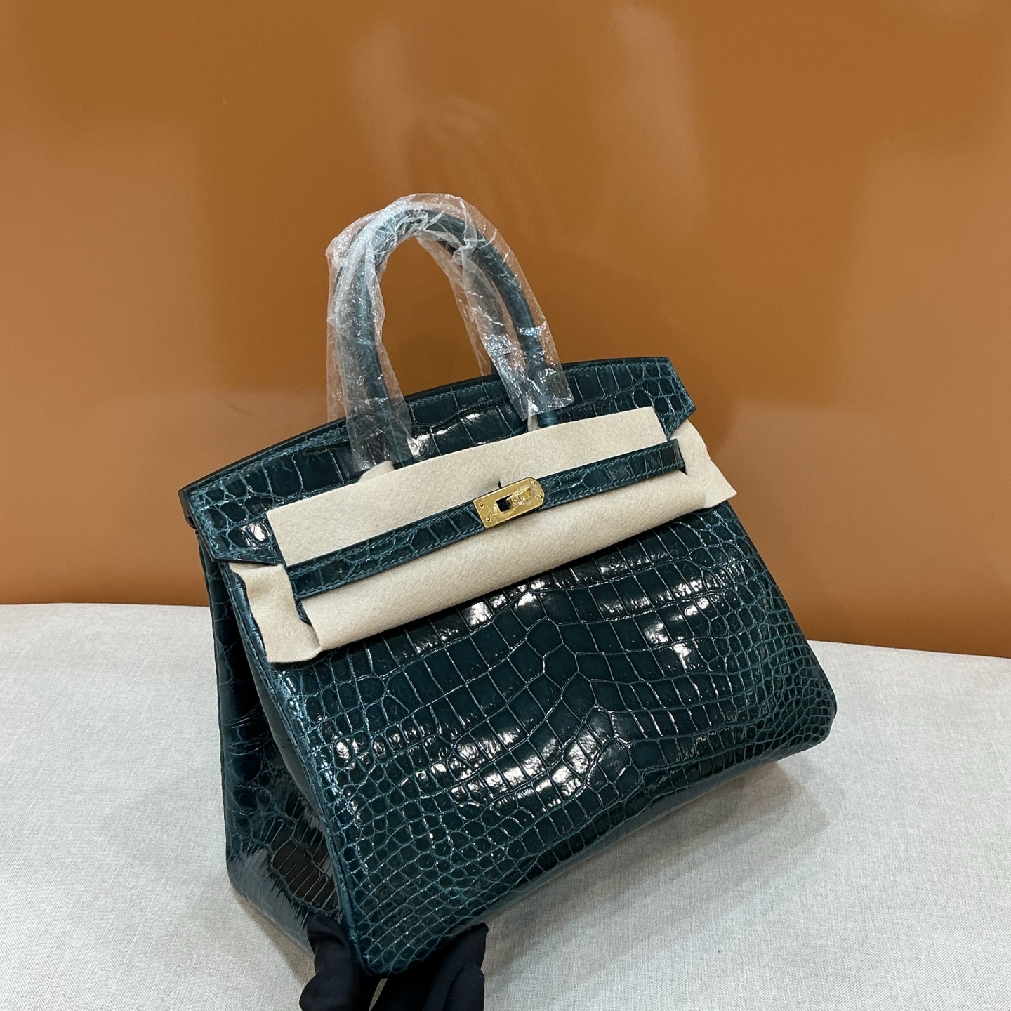 Hermes 一比一 女款 Birkin 鱷魚紋手提包 深綠奢華款| 9 Hermes 一比一 女款 Birkin 鱷魚紋手提包 深綠奢華款