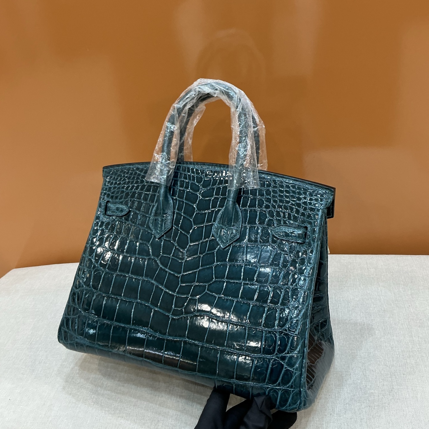 Hermes 一比一 女款 Birkin 鱷魚紋手提包 深綠奢華款| 8 Hermes 一比一 女款 Birkin 鱷魚紋手提包 深綠奢華款
