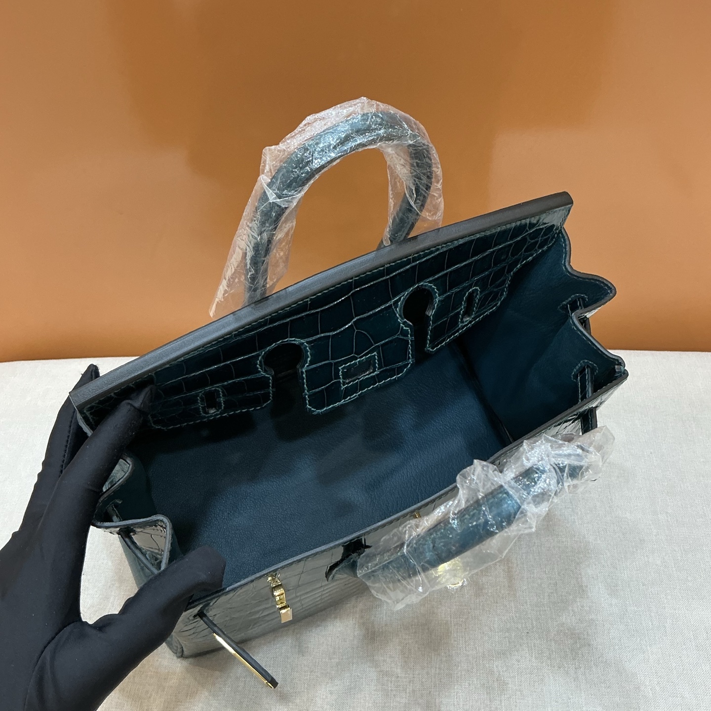 Hermes 一比一 女款 Birkin 鱷魚紋手提包 深綠奢華款| 7 Hermes 一比一 女款 Birkin 鱷魚紋手提包 深綠奢華款