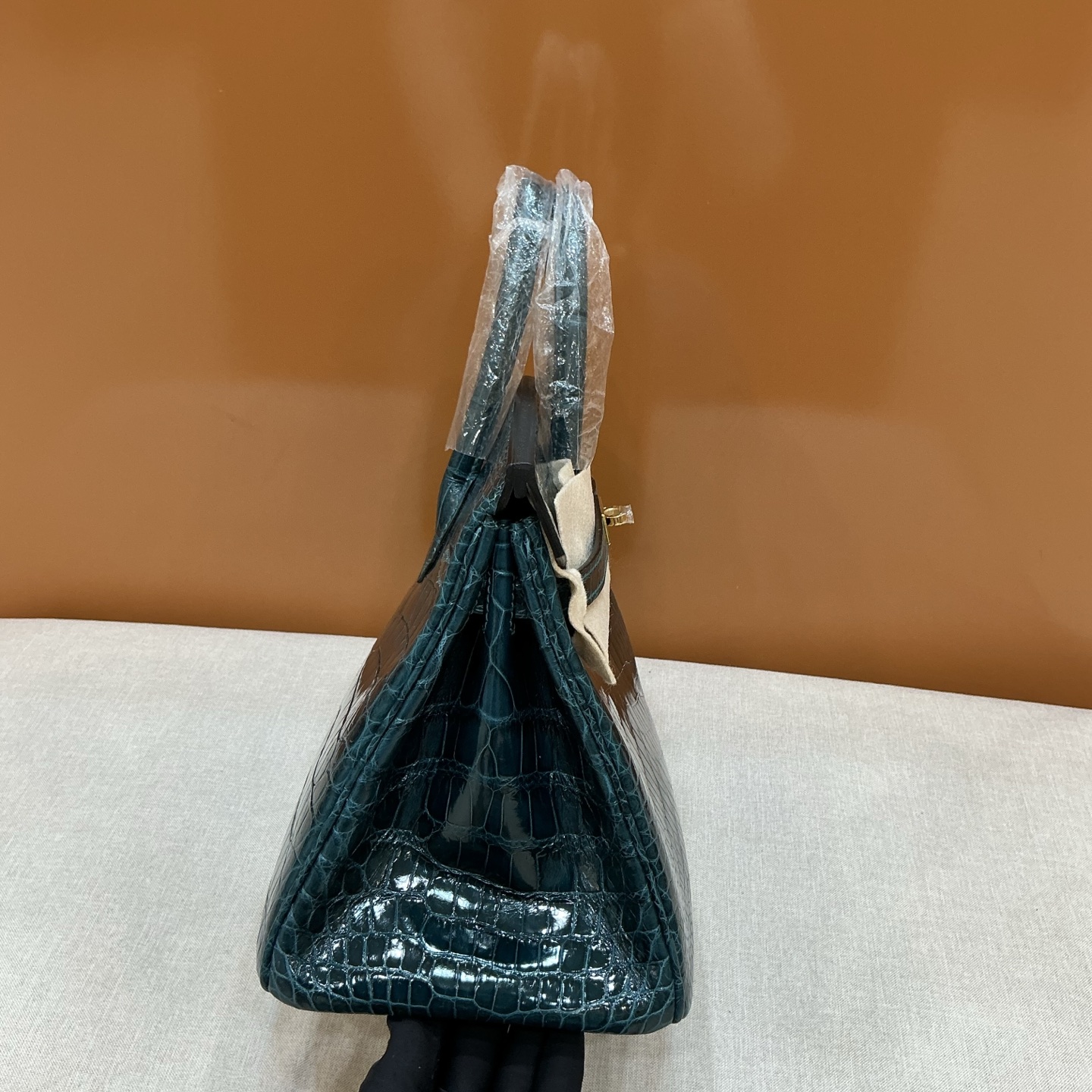 Hermes 一比一 女款 Birkin 鱷魚紋手提包 深綠奢華款| 15 Hermes 一比一 女款 Birkin 鱷魚紋手提包 深綠奢華款