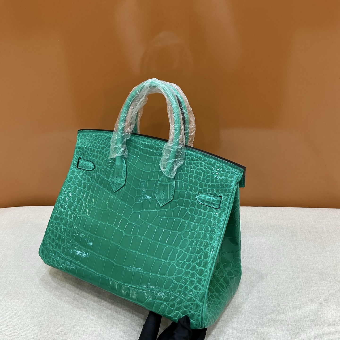 Hermes 一比一 女款 Birkin 鱷魚紋手提包 綠松石潮流款| 14 Hermes 一比一 女款 Birkin 鱷魚紋手提包 綠松石潮流款