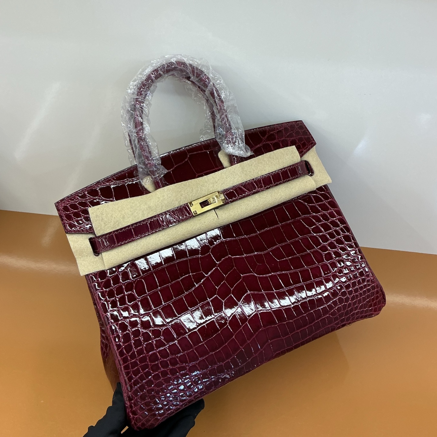 Hermes A貨 女款 Birkin 鱷魚紋手提包 紫紅高級款| 10 Hermes A貨 女款 Birkin 鱷魚紋手提包 紫紅高級款