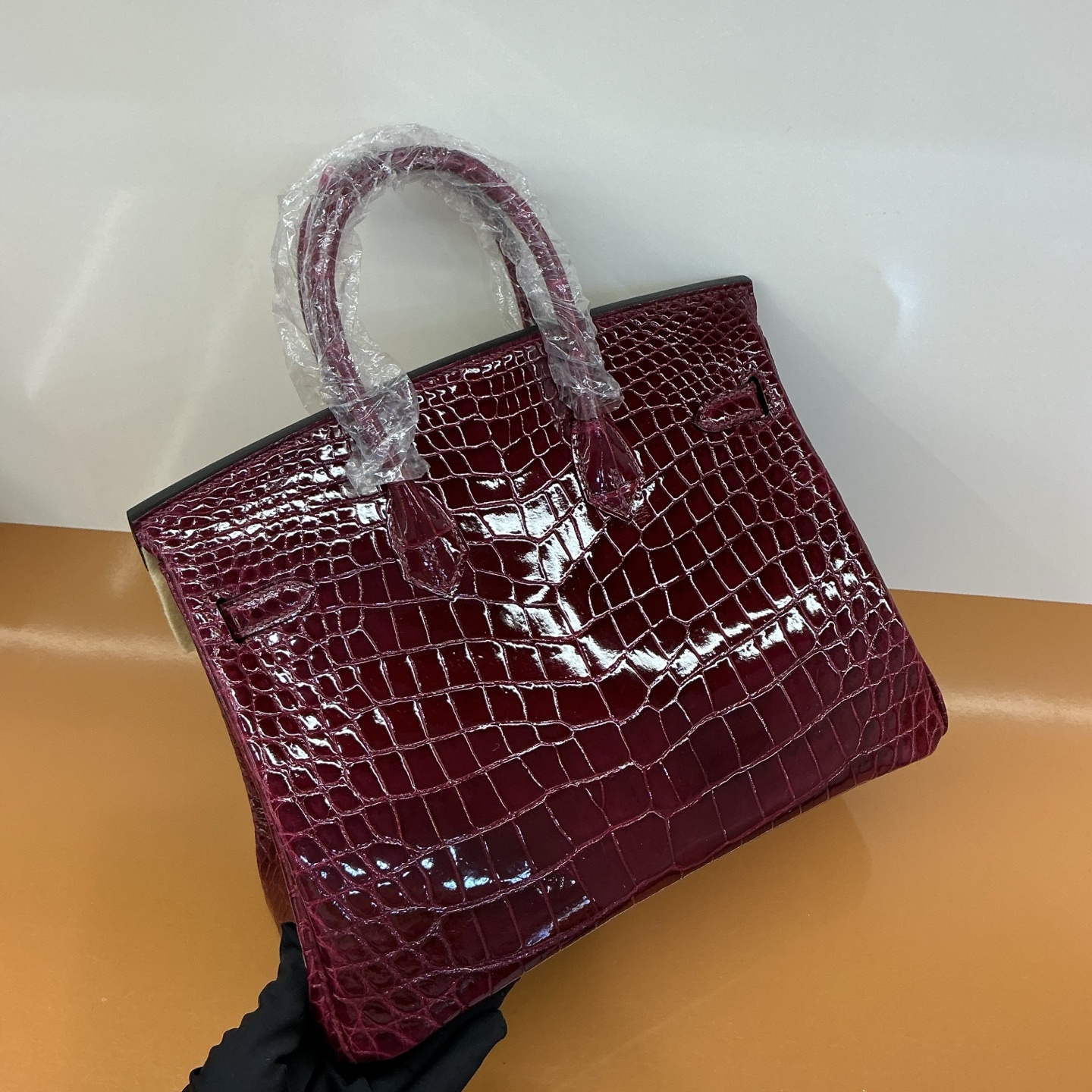 Hermes A貨 女款 Birkin 鱷魚紋手提包 紫紅高級款| 9 Hermes A貨 女款 Birkin 鱷魚紋手提包 紫紅高級款