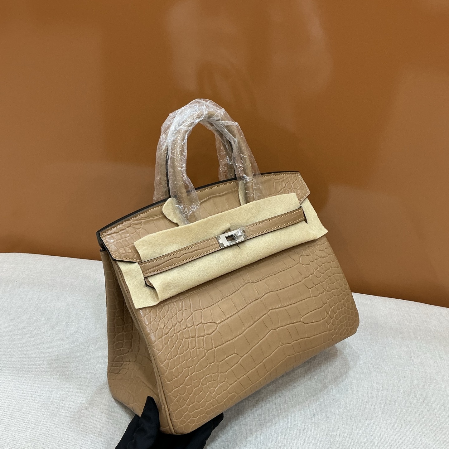 Hermes 一比一 Birkin 鱷魚紋手提包 卡其色優雅款| 11 Hermes 一比一 Birkin 鱷魚紋手提包 卡其色優雅款