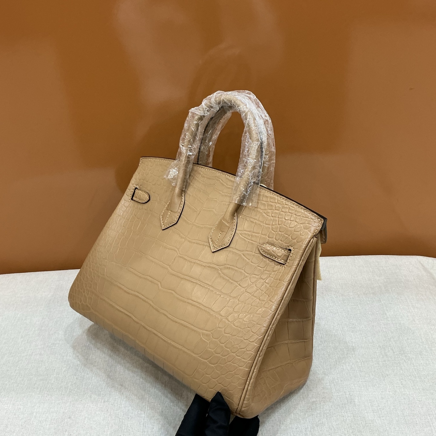 Hermes 一比一 Birkin 鱷魚紋手提包 卡其色優雅款| 10 Hermes 一比一 Birkin 鱷魚紋手提包 卡其色優雅款