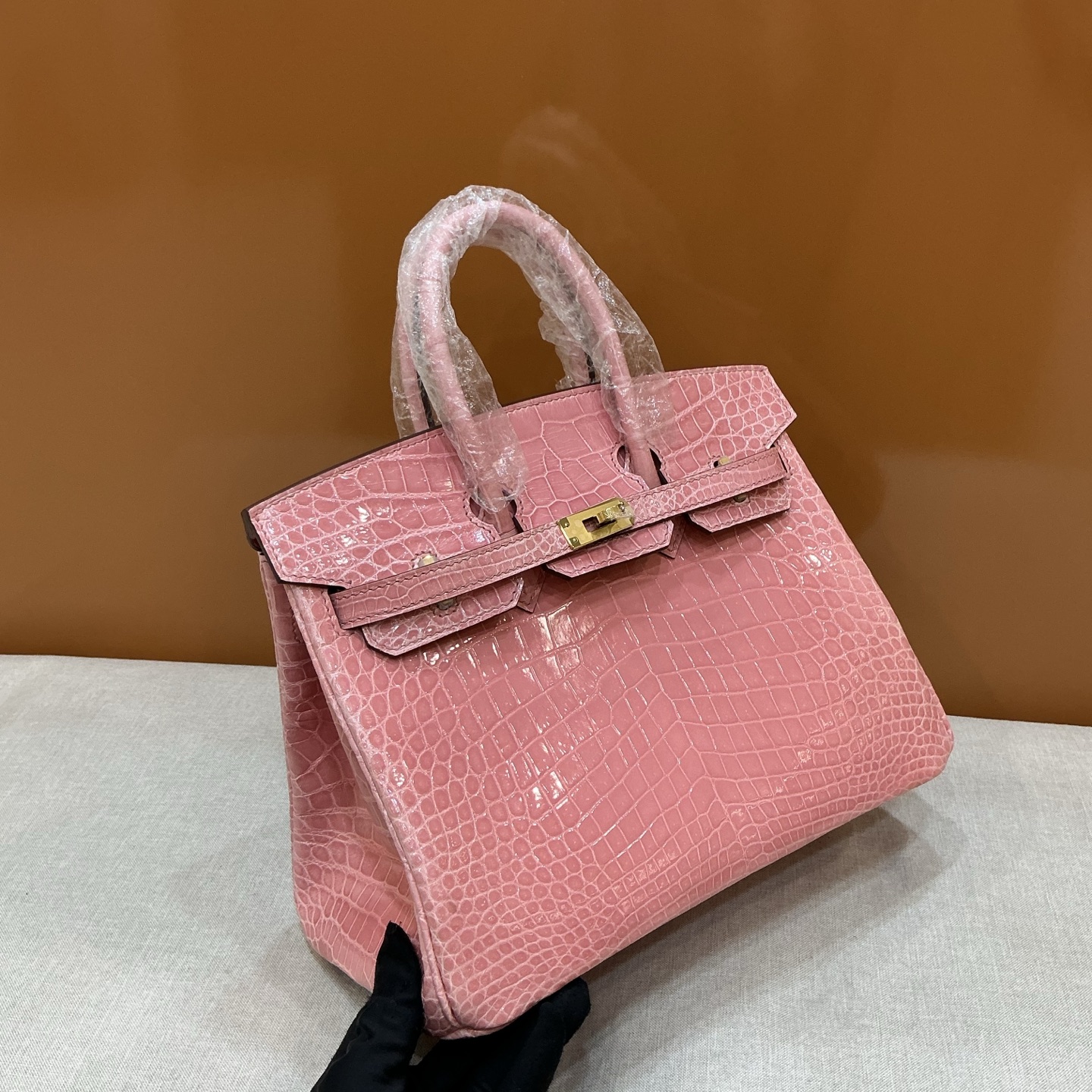 Hermes 原單 Birkin 鱷魚紋手提包 粉色甜美款| 11 Hermes 原單 Birkin 鱷魚紋手提包 粉色甜美款