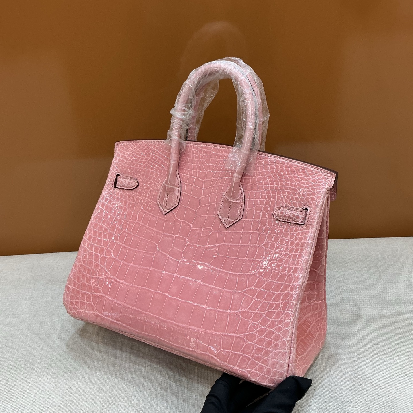 Hermes 原單 Birkin 鱷魚紋手提包 粉色甜美款| 10 Hermes 原單 Birkin 鱷魚紋手提包 粉色甜美款